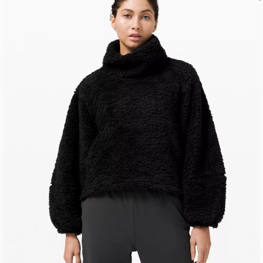Lululemon Warm Restore Sherpa Pullover Black M/L - Picture 1 of 15